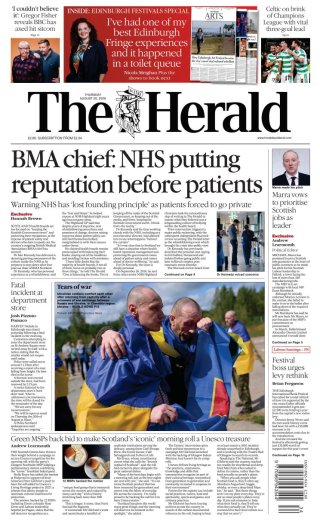 The Herald Scotland frontpage thumbnail