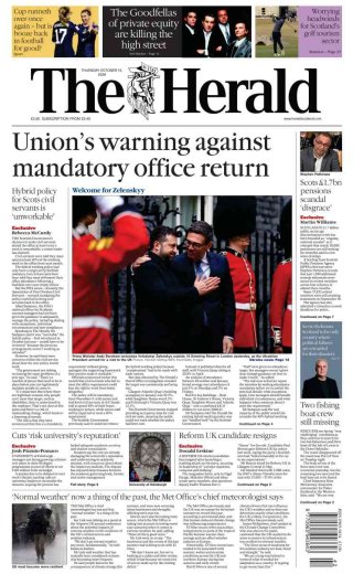 The Herald Scotland frontpage thumbnail