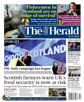 The Herald Scotland frontpage thumbnail