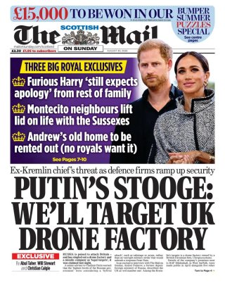 Scottish Daily Mail frontpage thumbnail