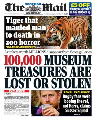 Scottish Daily Mail frontpage thumbnail