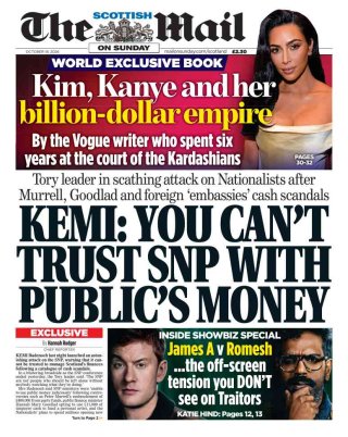 Scottish Daily Mail frontpage thumbnail