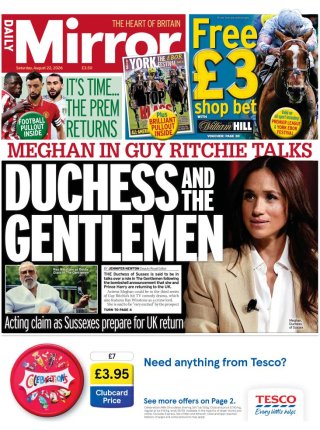 Daily Mirror frontpage thumbnail