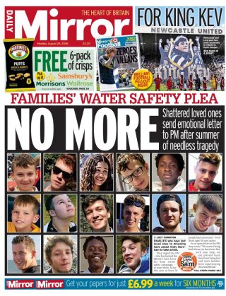 Daily Mirror frontpage thumbnail