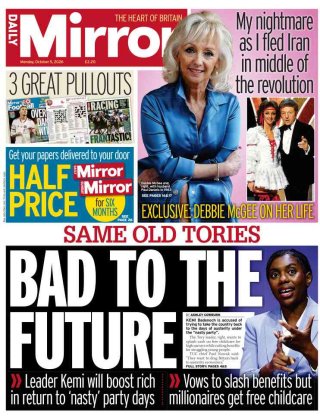 Daily Mirror frontpage thumbnail