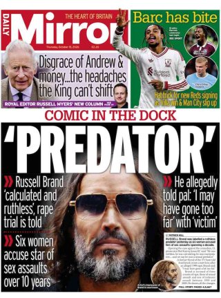 Daily Mirror frontpage thumbnail