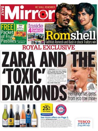 Daily Mirror frontpage thumbnail