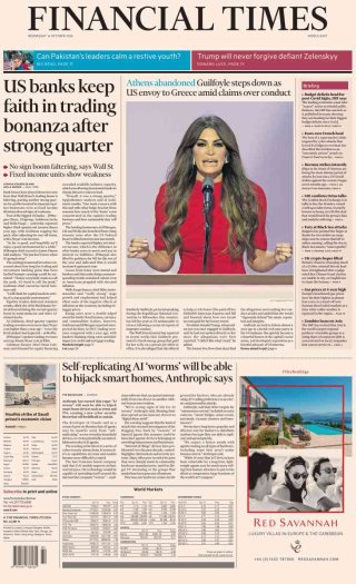 The Financial Times frontpage thumbnail