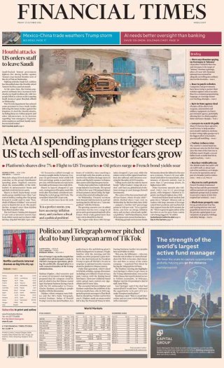 The Financial Times frontpage thumbnail