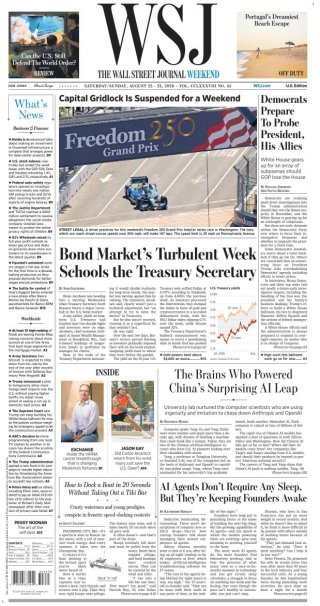 Wall Street Journal frontpage thumbnail