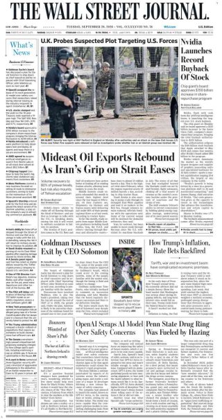 Wall Street Journal — 29 Sep 2026 • 07:31