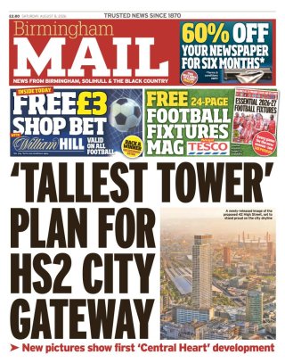 Birmingham Mail frontpage thumbnail