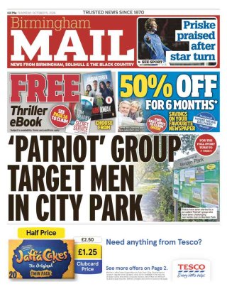Birmingham Mail frontpage thumbnail