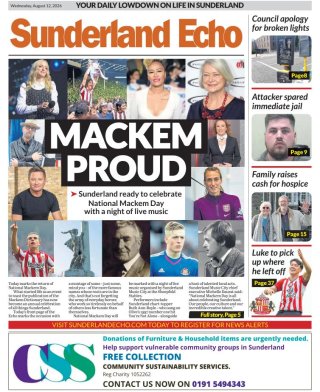 Sunderland Echo frontpage thumbnail