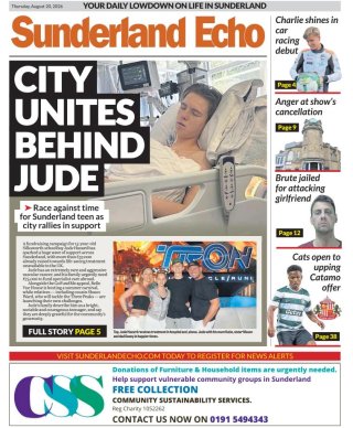 Sunderland Echo frontpage thumbnail