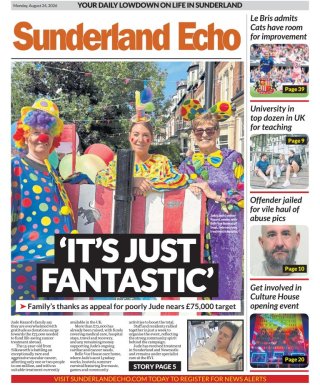 Sunderland Echo frontpage thumbnail