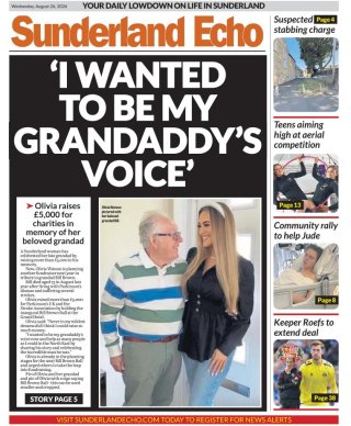 Sunderland Echo frontpage thumbnail