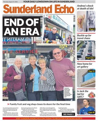 Sunderland Echo — 27 Aug 2026 • 10:20