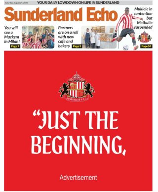 Sunderland Echo — 29 Aug 2026 • 10:40
