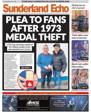 Sunderland Echo frontpage thumbnail