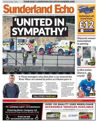 Sunderland Echo frontpage thumbnail