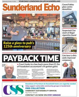 Sunderland Echo frontpage thumbnail