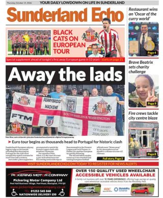 Sunderland Echo frontpage thumbnail