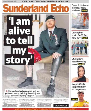 Sunderland Echo frontpage thumbnail