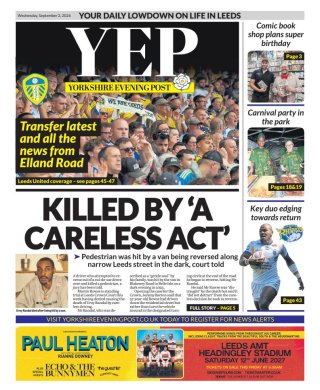 Yorkshire Evening Post frontpage thumbnail
