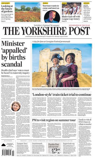 Yorkshire Post frontpage thumbnail