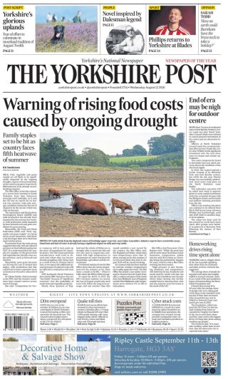 Yorkshire Post frontpage thumbnail