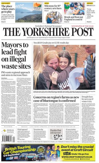 Yorkshire Post frontpage thumbnail