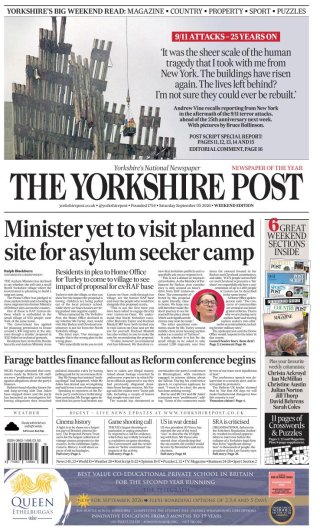 Yorkshire Post frontpage thumbnail