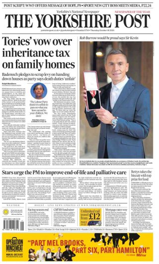 Yorkshire Post frontpage thumbnail