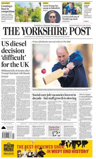 Yorkshire Post frontpage thumbnail