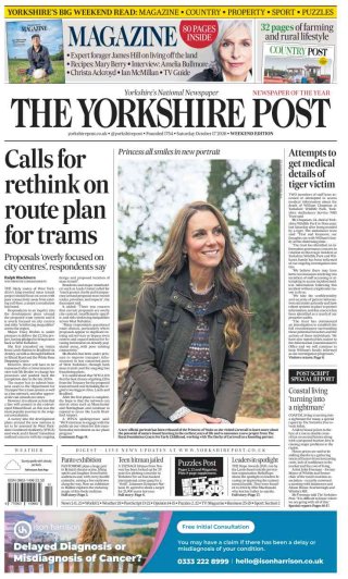 Yorkshire Post frontpage thumbnail
