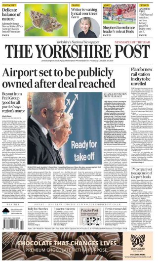 Yorkshire Post frontpage thumbnail