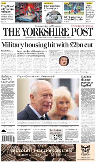 Yorkshire Post frontpage thumbnail