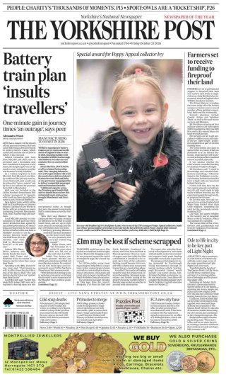 Yorkshire Post frontpage thumbnail