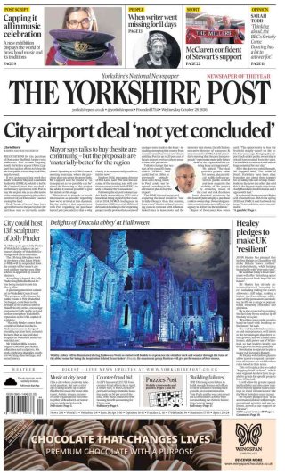 Yorkshire Post frontpage thumbnail