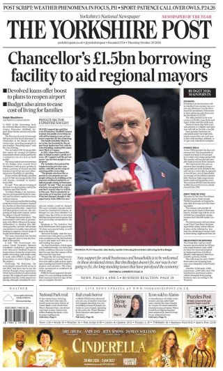 Yorkshire Post frontpage thumbnail