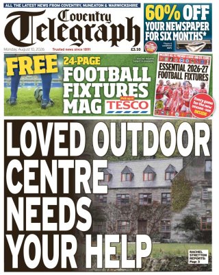 Coventry Telegraph frontpage thumbnail