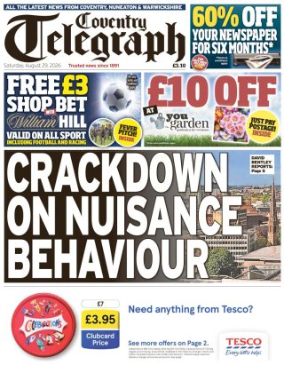 Coventry Telegraph frontpage thumbnail