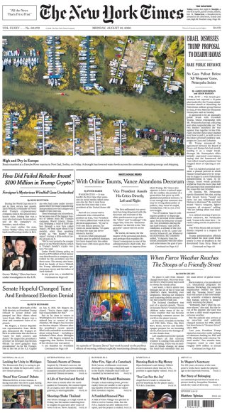 The New York Times frontpage thumbnail
