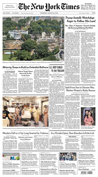 The New York Times frontpage thumbnail
