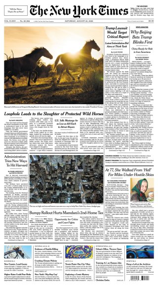 The New York Times — 22 Aug 2026 • 03:31
