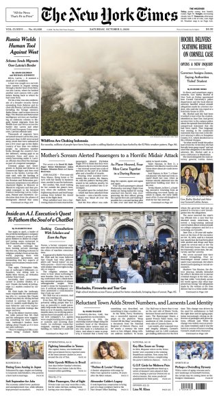 The New York Times frontpage thumbnail