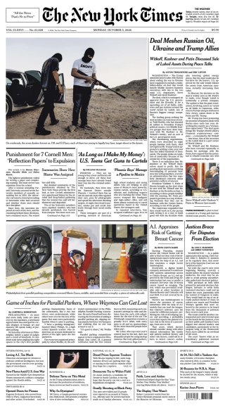 The New York Times frontpage thumbnail