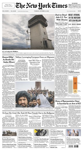 The New York Times frontpage thumbnail
