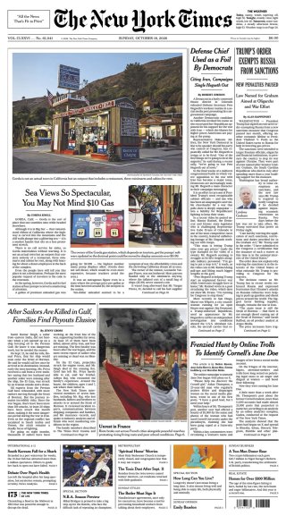 The New York Times frontpage thumbnail